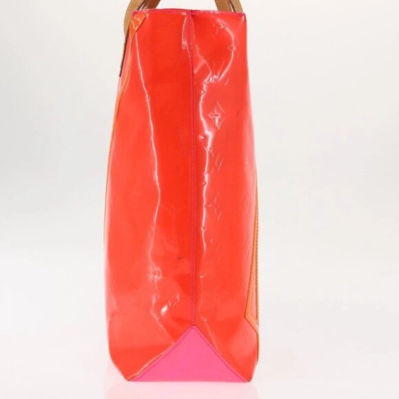 LOUIS VUITTON Monogram Vernis Fluo Reade MM Hand Bag Pink M91900 LV Auth 144619 - Picture 7 of 16